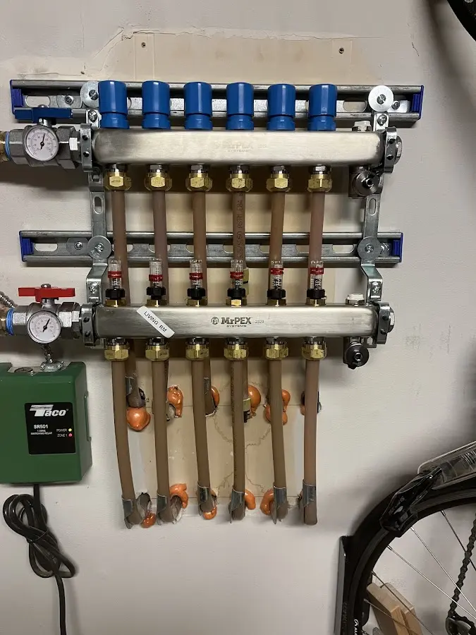 Plumber performing Gas Leak Detection at a residential property in New Gloucester